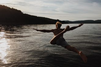 jumping for joy at quitting smoking, drinking, gamblling and drugs